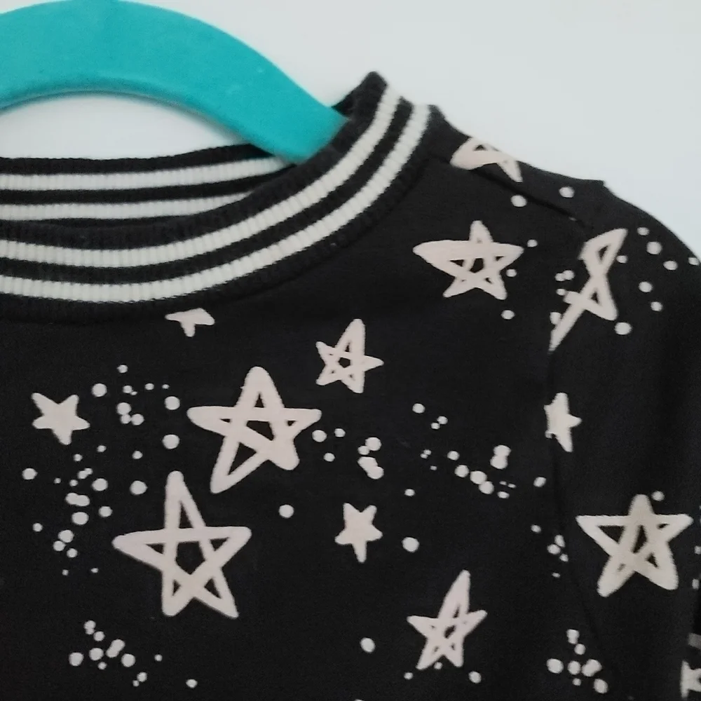 Gymboree Black Star Long Sleeve Skater Dress